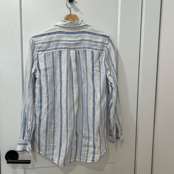 Striped 100% Linen Gap Shirt - Picture 2 of 3